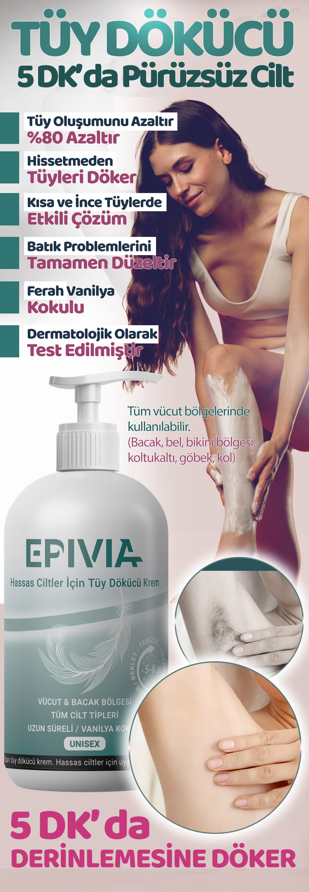 Epivia Tüy Dökücü Krem Resmi Satış Sitesi